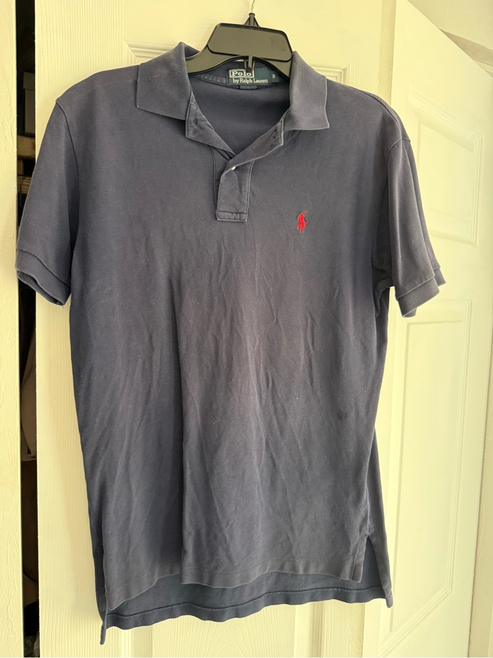 Ralph Lauren Men's Navy Polo with Red Pony Embroidery